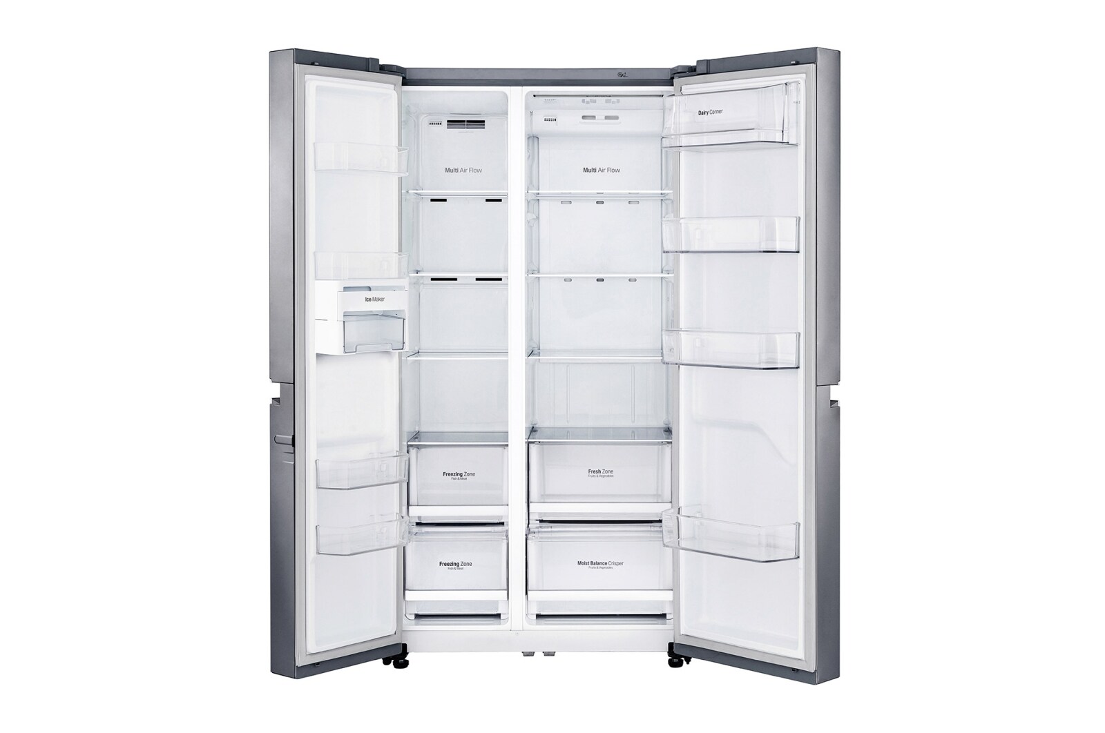 LG 626L Side By Side Refrigerator with Inverter Linear Compressor, S640S12A