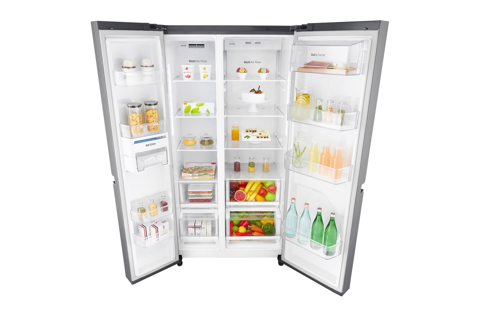 LG 626L Side By Side Refrigerator with Inverter Linear Compressor, S640S12A