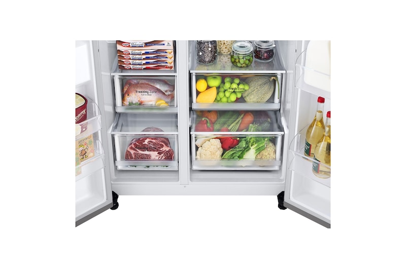 LG 647L Side By Side Refrigerator with Smart Inverter Compressor, S651S16A