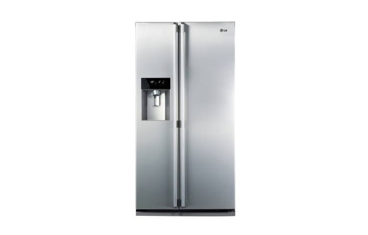 Front view of Side by Side Refrigerator / Linear Inverter Compressor – 10 Years Warranty GR-L207BSKV