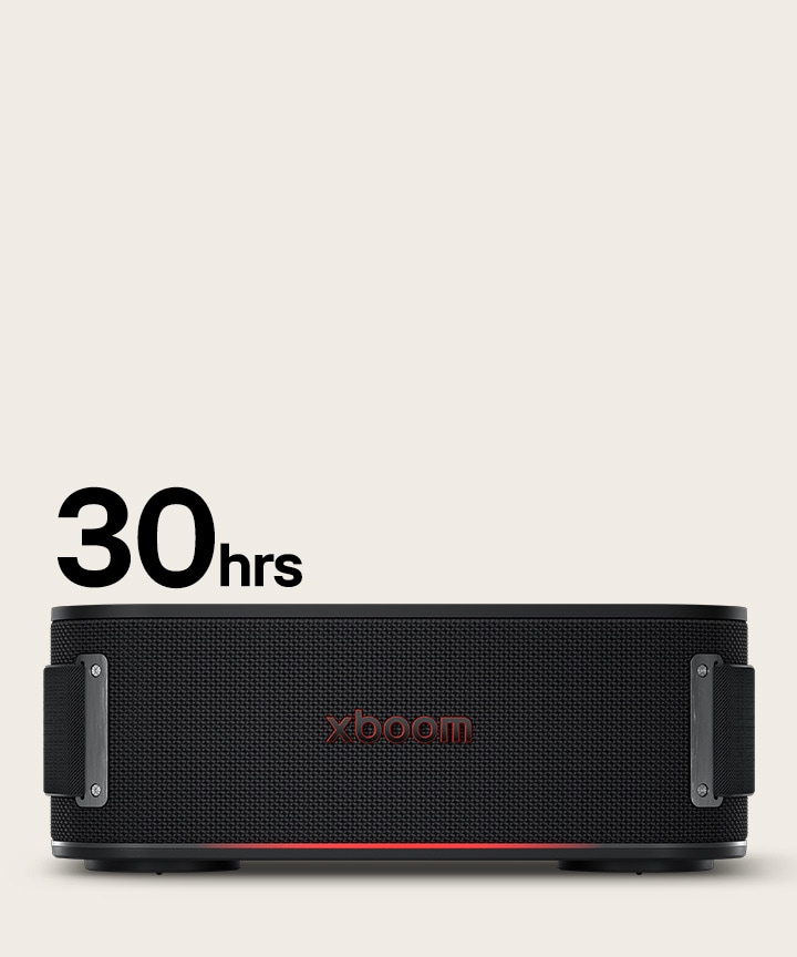 Front view of xboom Bounce with its light on.