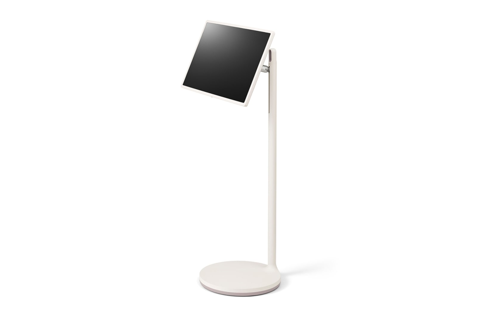 45 degree side view of horizontal mode that a display facing upwards