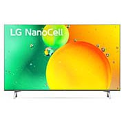 Front view of 43&#34; LG NanoCell TV  43NANO77CQA
