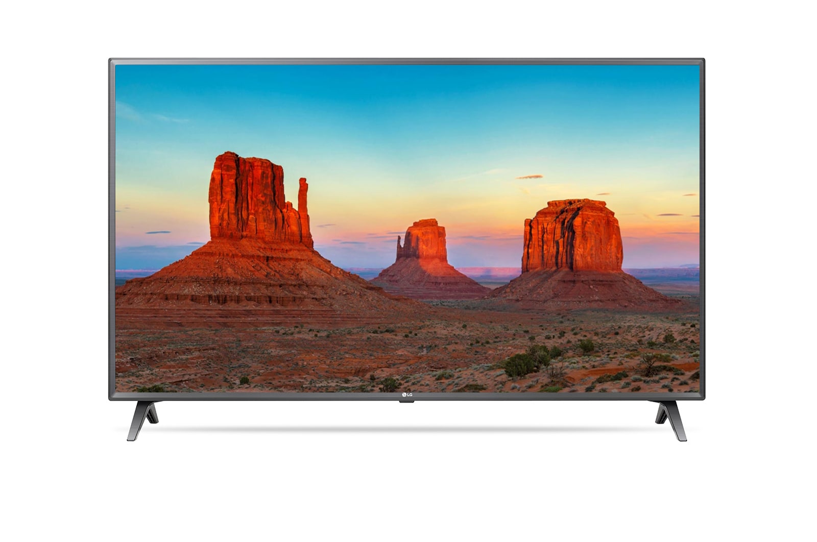 Front view of UHD TV UK6500 43UK6500PCC