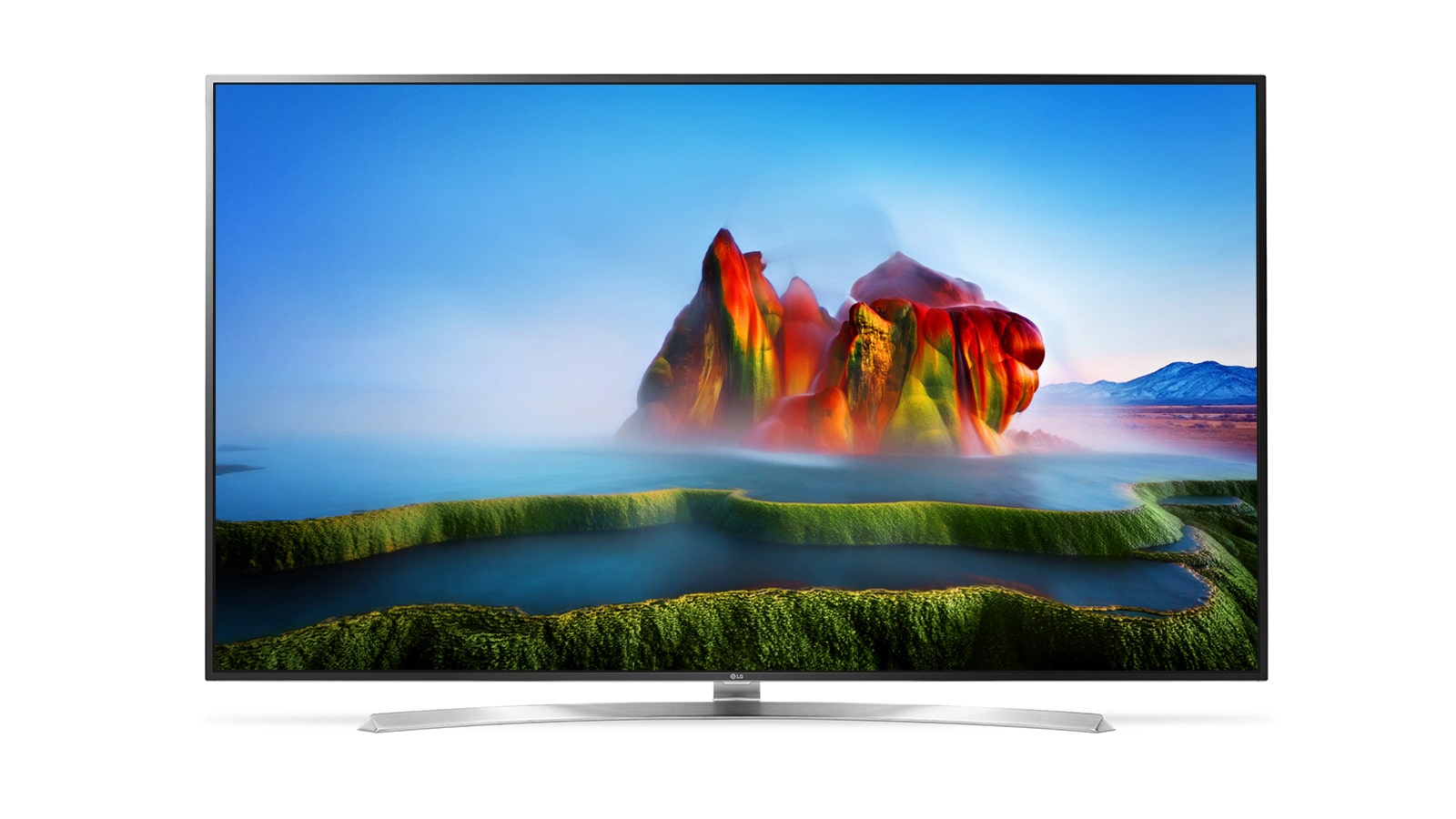 Front view of 75&#34; SUPER UHD 4K HDR Smart TV SJ95 Series 75SJ9550