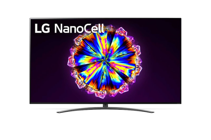 Front view of 86" AI ThinQ 4K LG NanoCell TV - Nano91 86NANO91CNA