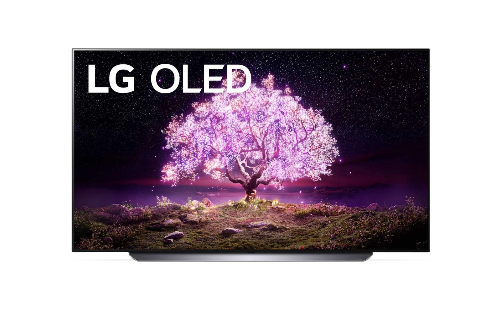 Front view of 77&#39;&#39; LG OLED TV C1 OLED77C1PCB