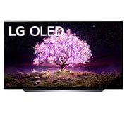 Front view of 77&#39;&#39; LG OLED TV C1 OLED77C1PCB