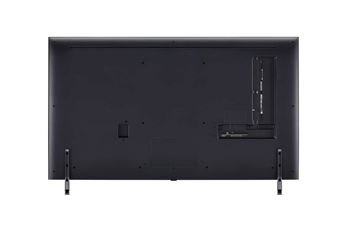 Rear view of LG QNED80 4K Smart TV