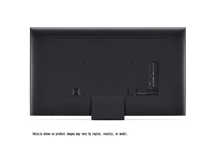 Close-up of the top edge of LG QNED86 4K Smart TV