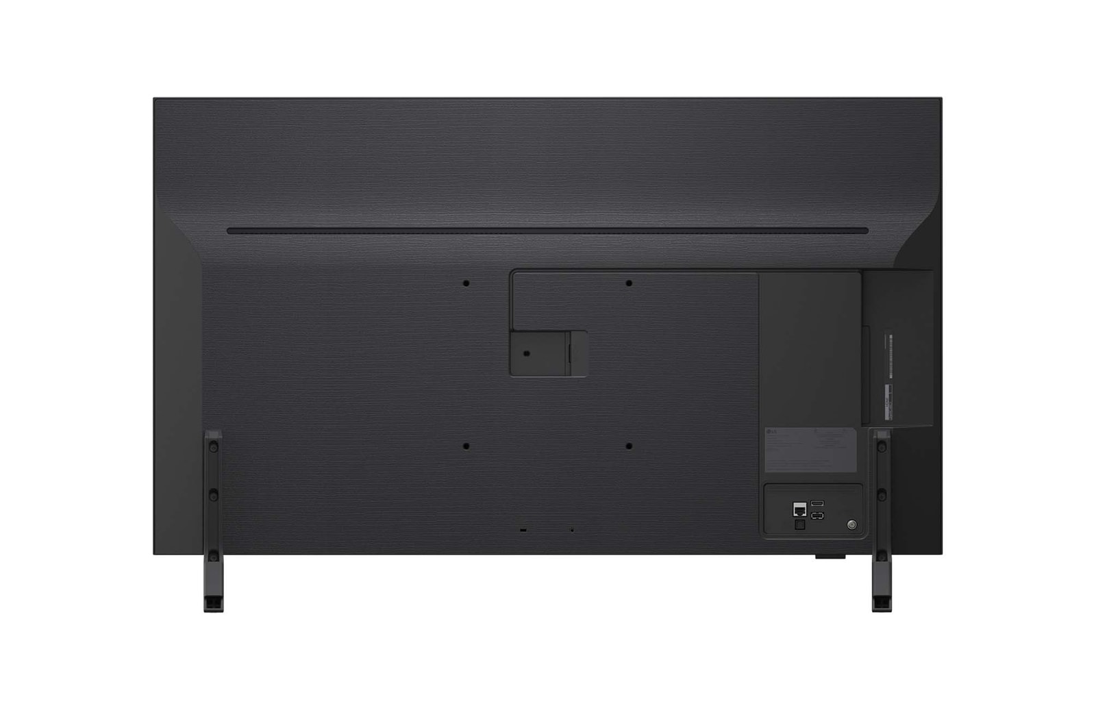 Rear view of LG QNED82 TV