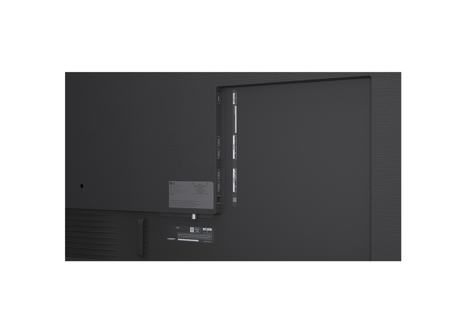 Rear view of LG QNED evo QNED86 TV