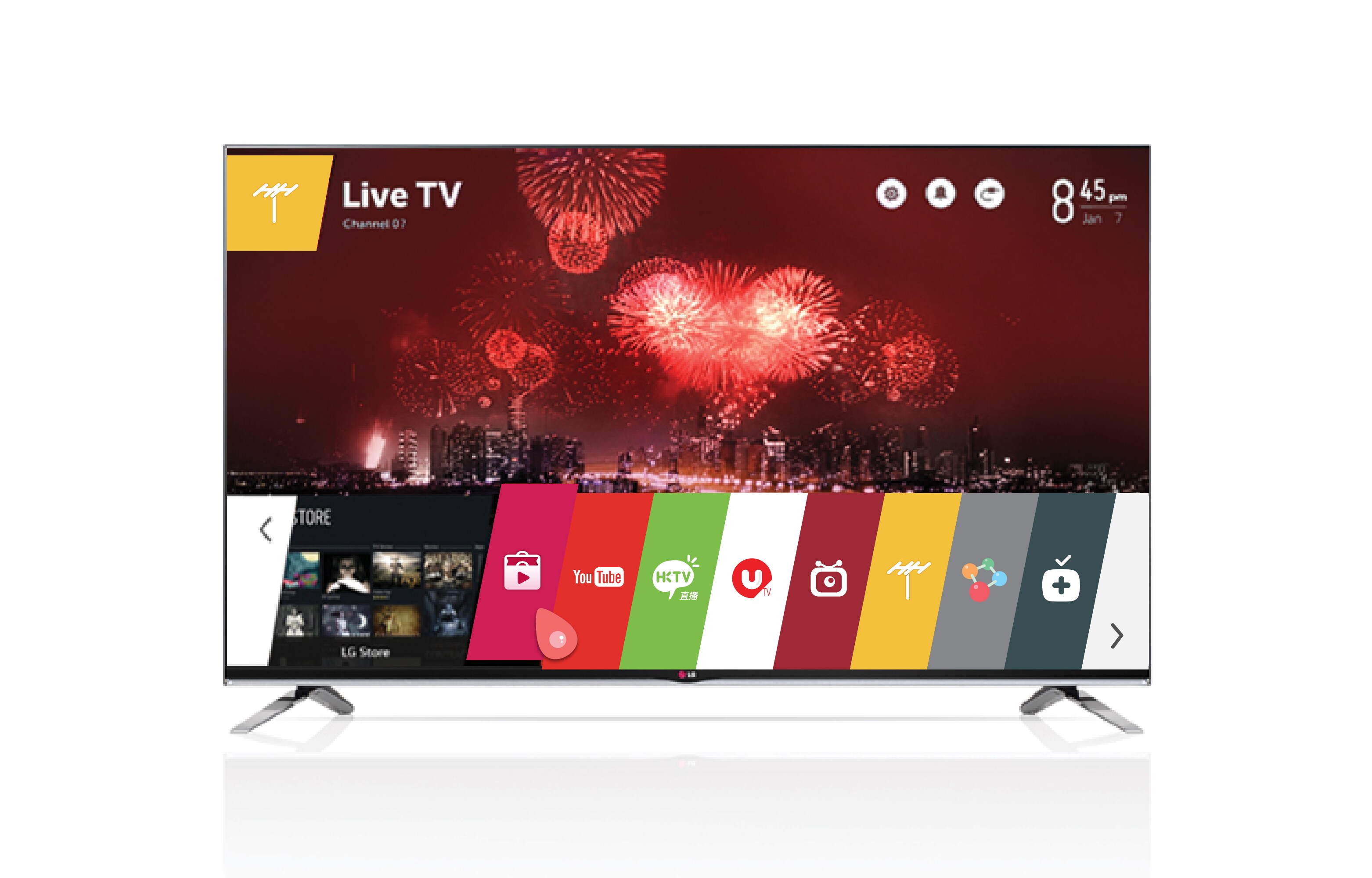 Front view of CINEMA 3D Smart TV with webOS  55LB7200