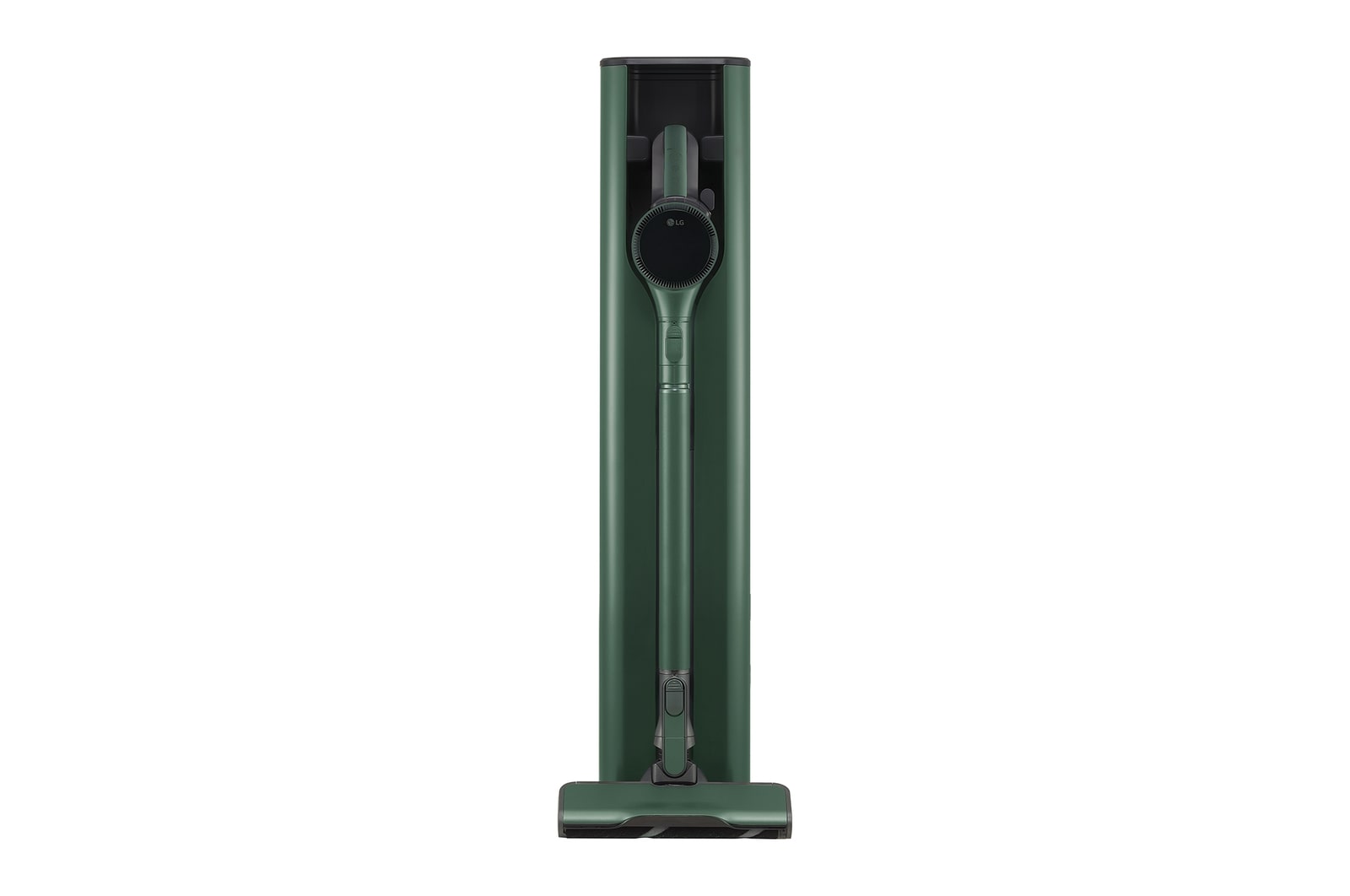 Front view of LG CordZero™ All-in-One Tower A9X Wireless Vacuum Cleaner (Made in Korea, Calming Green), A9X-STEAM