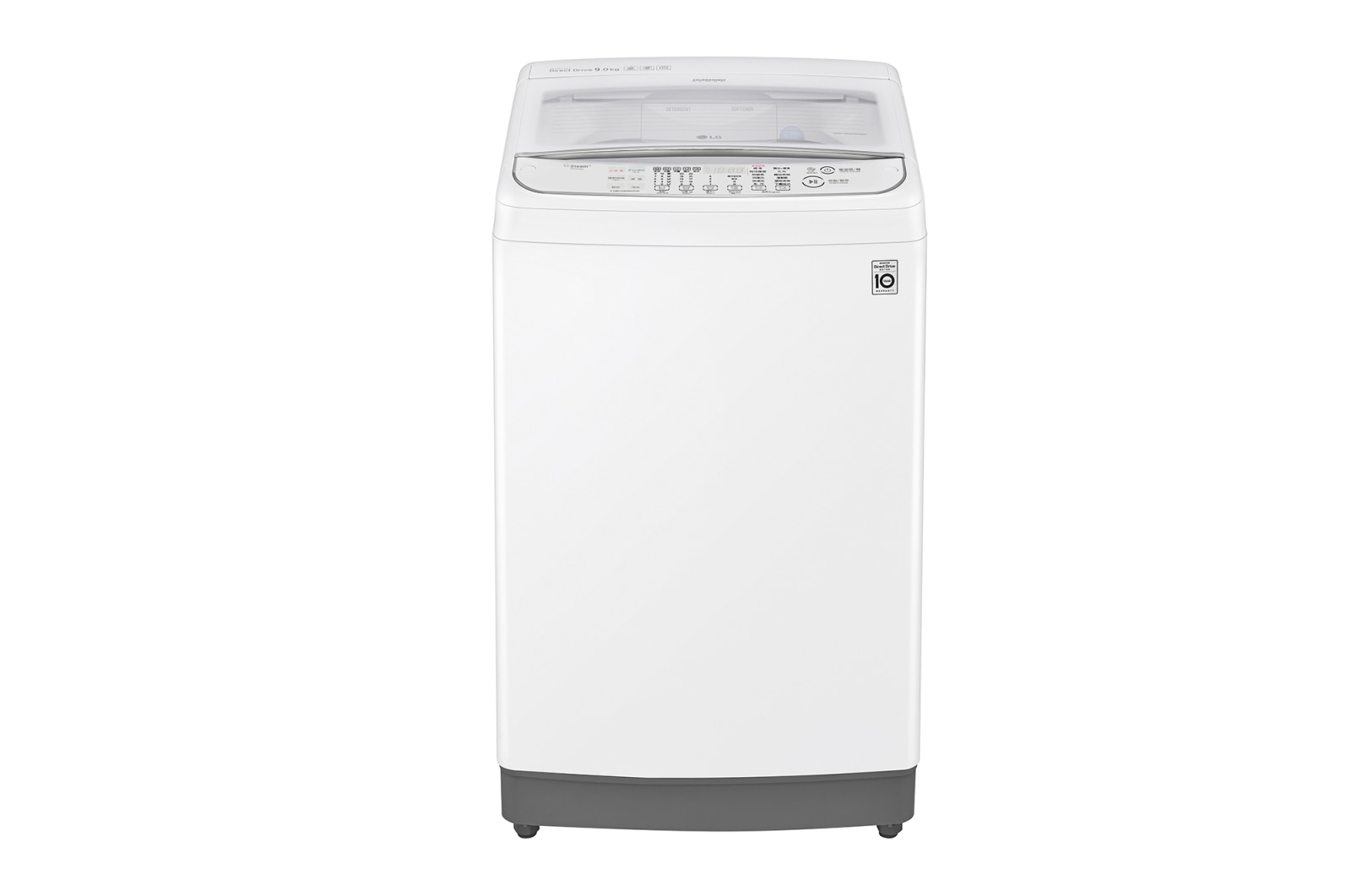 Front view of 9KG 750rpm Steam Washing Machine with TurboWash3D™ WT-WHE90SW