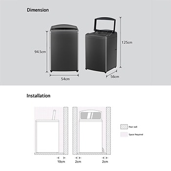 LG 11KG AIDD Inverter Motor Top Load Washing Machine, TS11BP