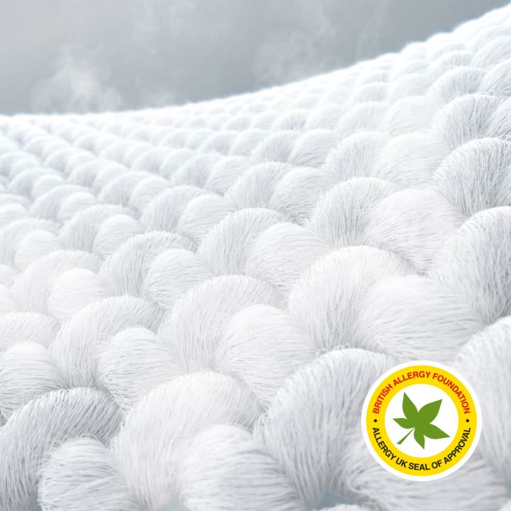 an enlarged and steamed fabric detail 	