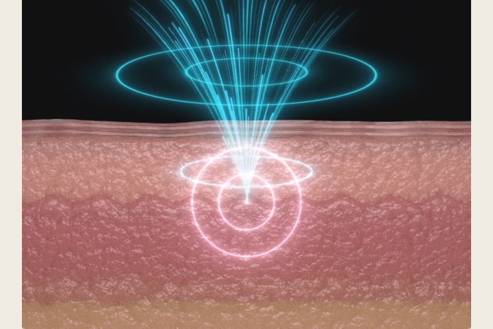 An image showing the formation of tensor cores with ultrasonic technology.