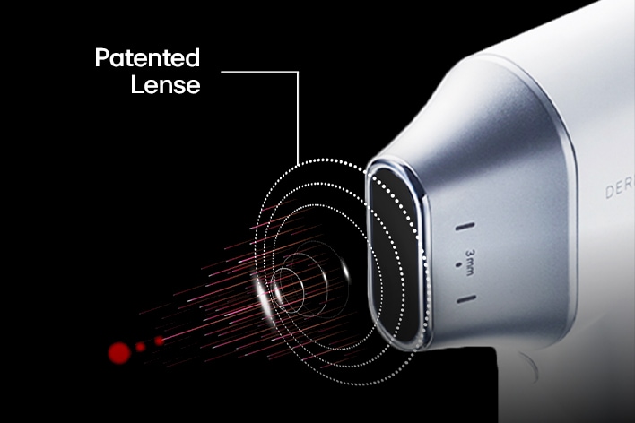 Image showing the motor and patented lense. 