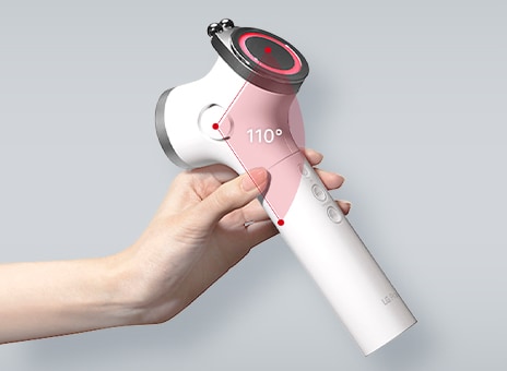 An angle of 110 degrees is shown with the hand holding the Intensive Multicare.