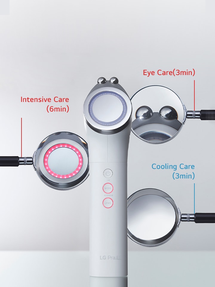 One Intensive Multicare product is partially enlarged through three magnifiers.