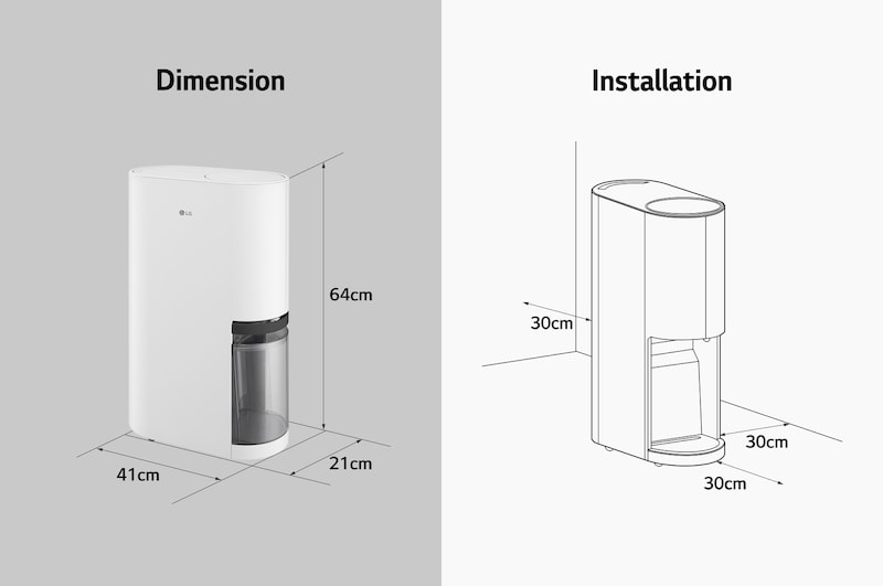 LG 26L PuriCare™ DUAL Inverter Dehumidifier, DD14GMWE0