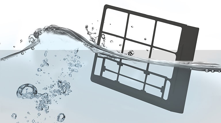 It shows a washable and reusable Pre-Filter.