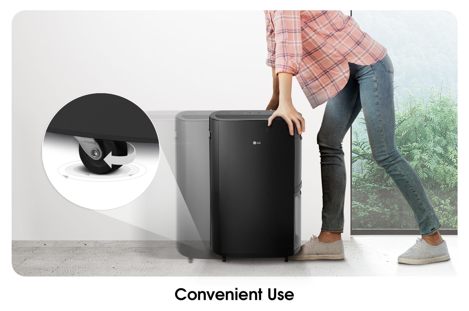 Convenient Use_The movable wheels make it convenient to move around the house.