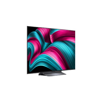 Slightly angled view of LG OLED evo AI C5 4K Smart TV.
