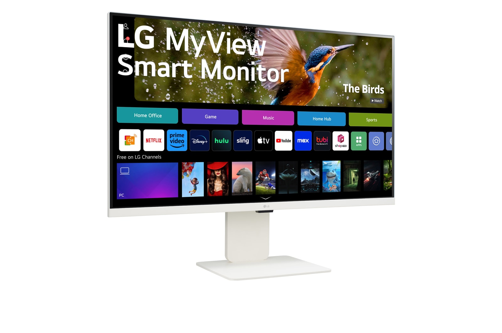 -15 degree side view of LG MyView Smart Monitor 32SR83U-W