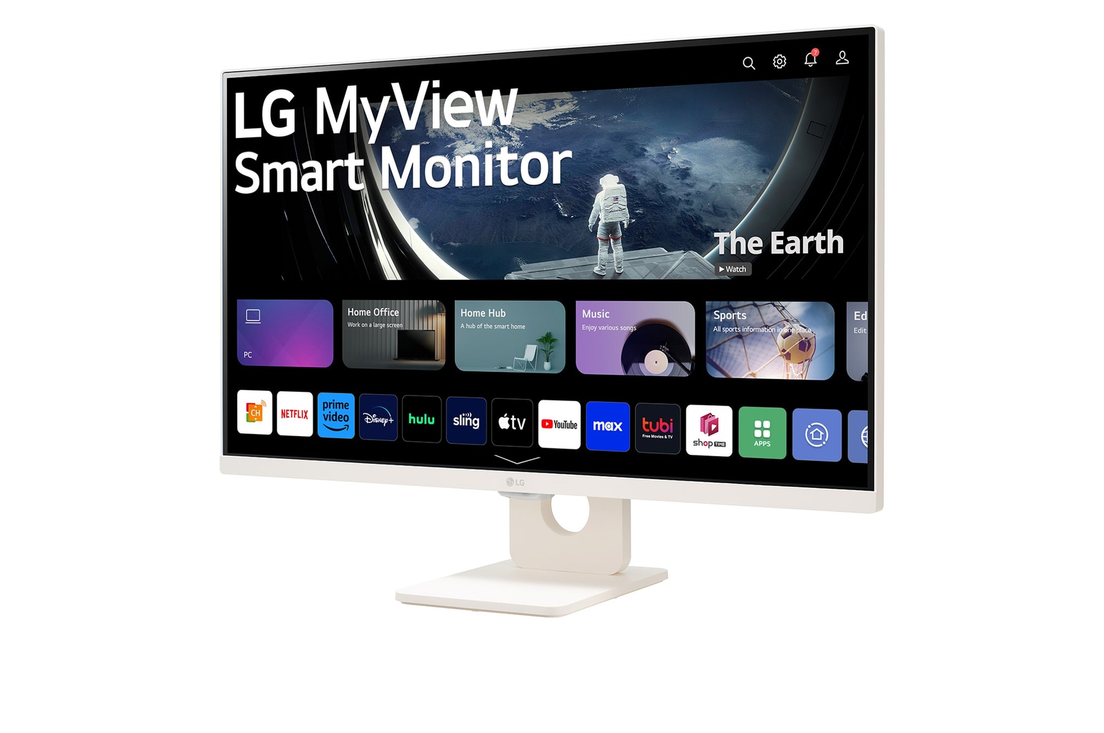 LG 27" Full HD IPS Smart Monitor with webOS, 27SR50F-W