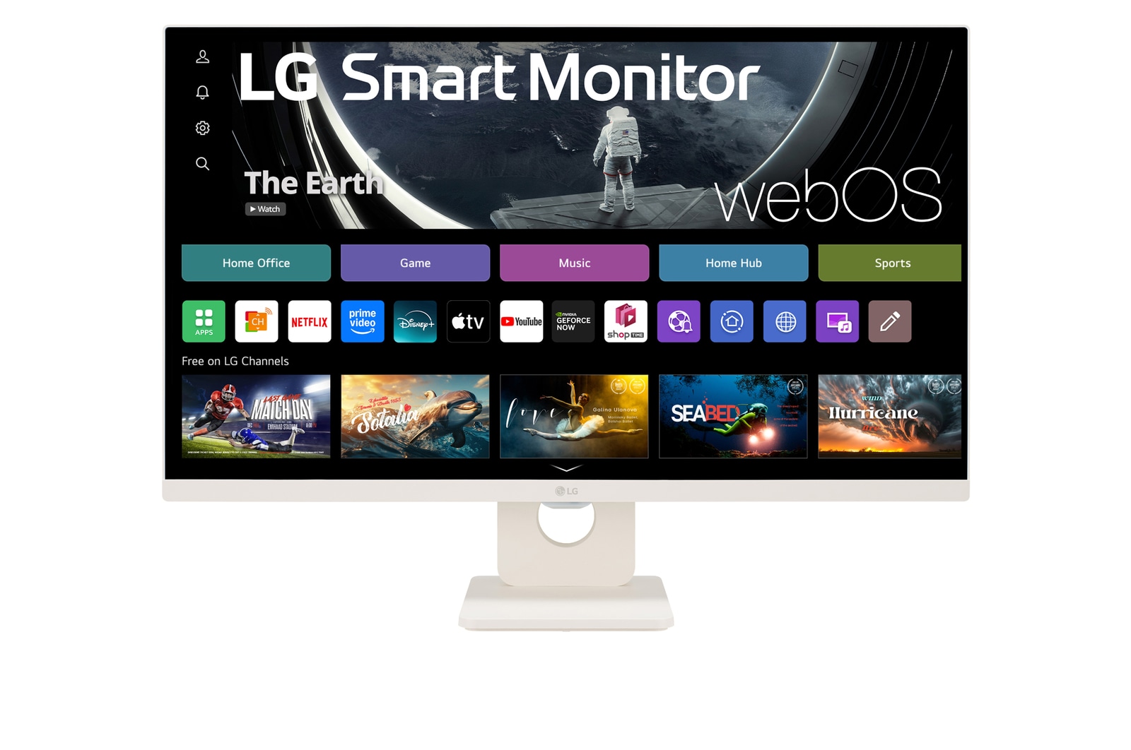 LG 27" Full HD IPS Smart Monitor with webOS, 27SR50F-W