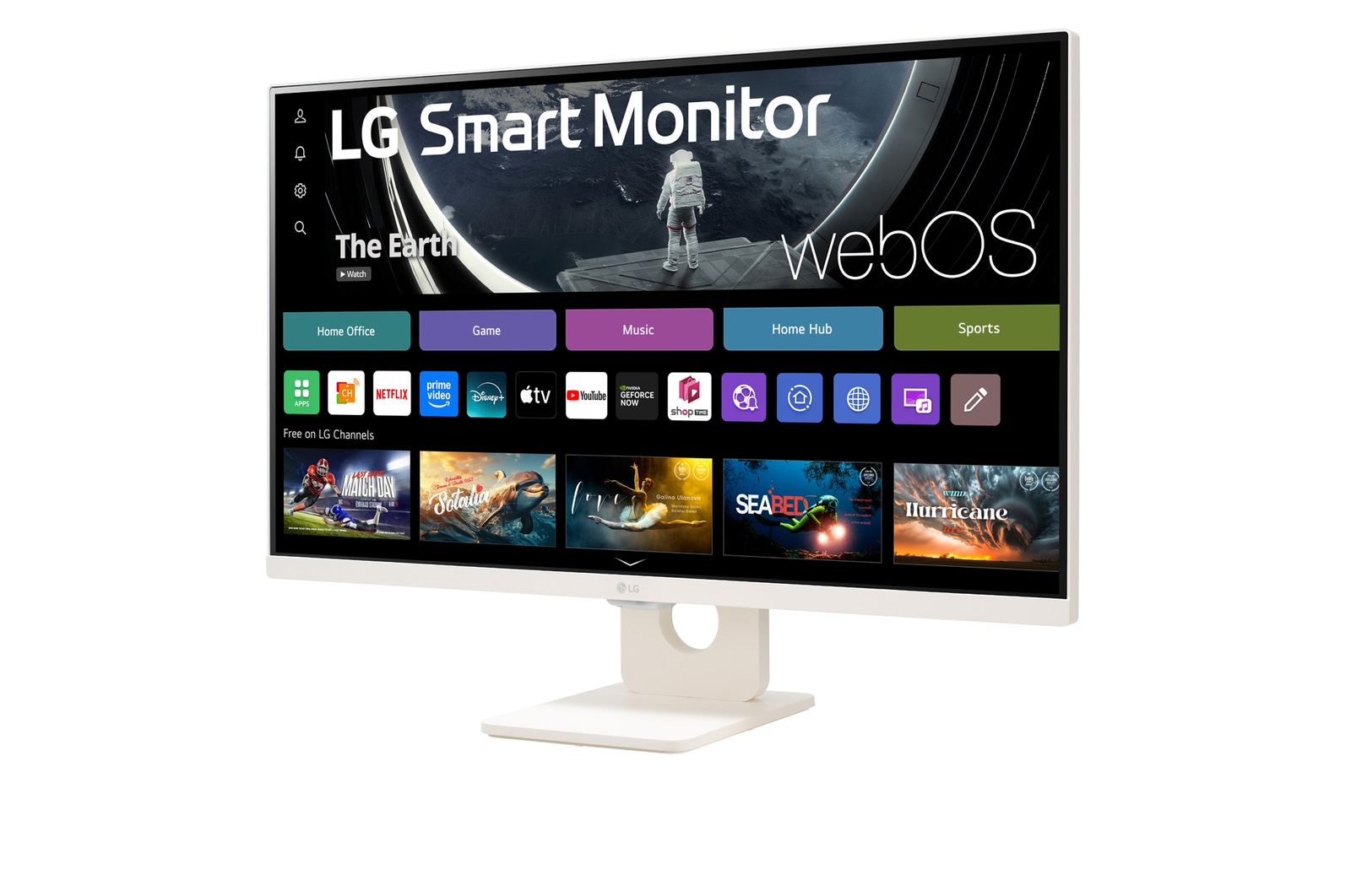 LG 27" Full HD IPS Smart Monitor with webOS, 27SR50F-W