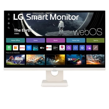 LG 27" Full HD IPS Smart Monitor with webOS, 27SR50F-W