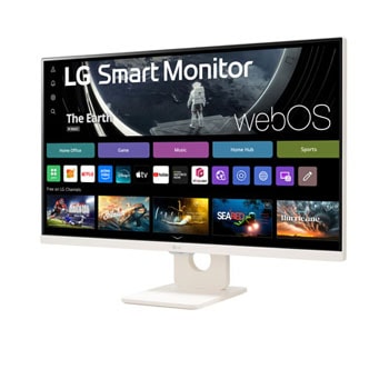 LG 27" Full HD IPS Smart Monitor with webOS, 27SR50F-W
