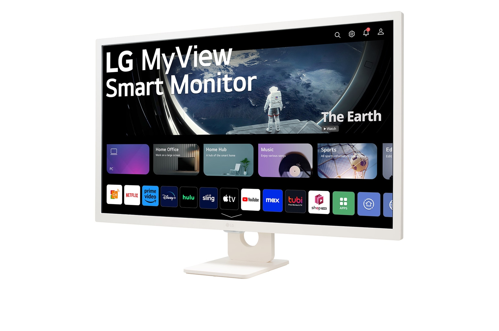 LG 31.5" Full HD IPS Smart Monitor with webOS, 32SR50F-W