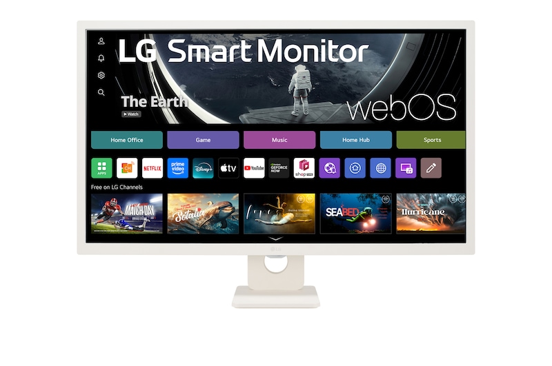 LG 31.5" Full HD IPS Smart Monitor with webOS, 32SR50F-W