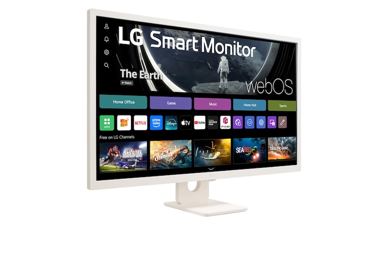 LG 31.5" Full HD IPS Smart Monitor with webOS, 32SR50F-W