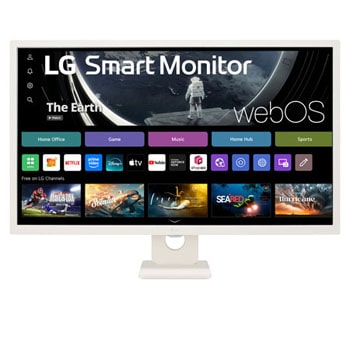 LG 31.5" Full HD IPS Smart Monitor with webOS, 32SR50F-W