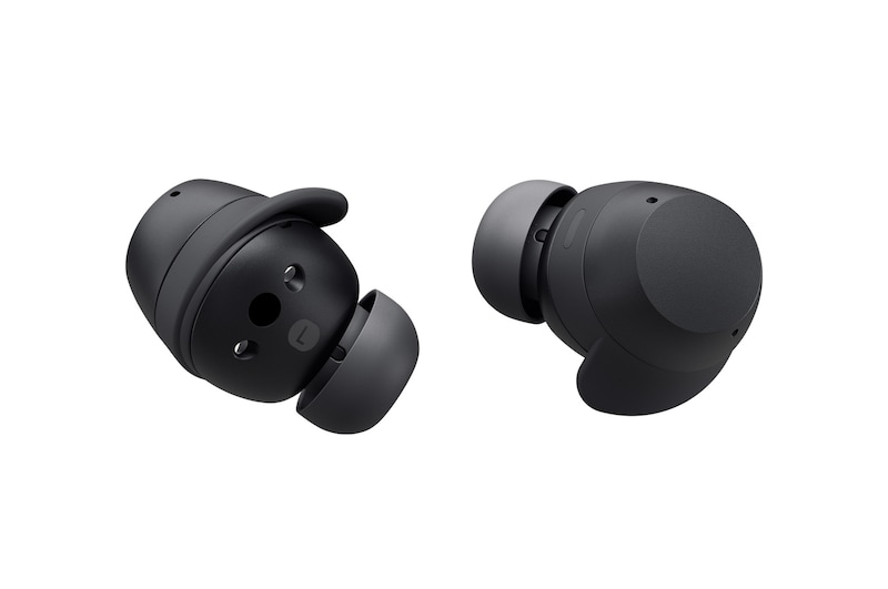 rear view of LG xboom Buds from different angles