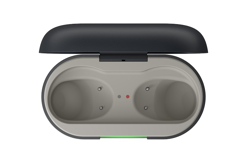 cradle top view of LG xboom Buds