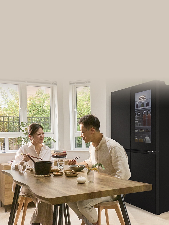 LG háztartási készülékeket bemutató képek