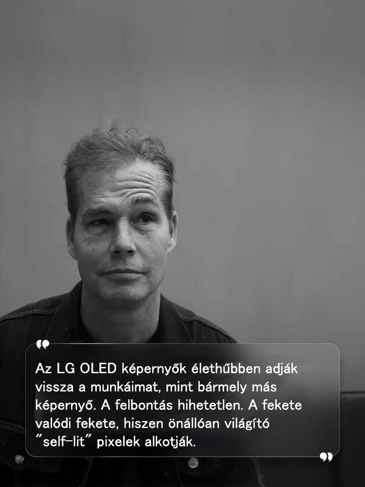 Idézet Shepard Fairey interjúból: „Az LG OLED képernyők élethűbben adják vissza a munkáimat, mint bármely más képernyő."