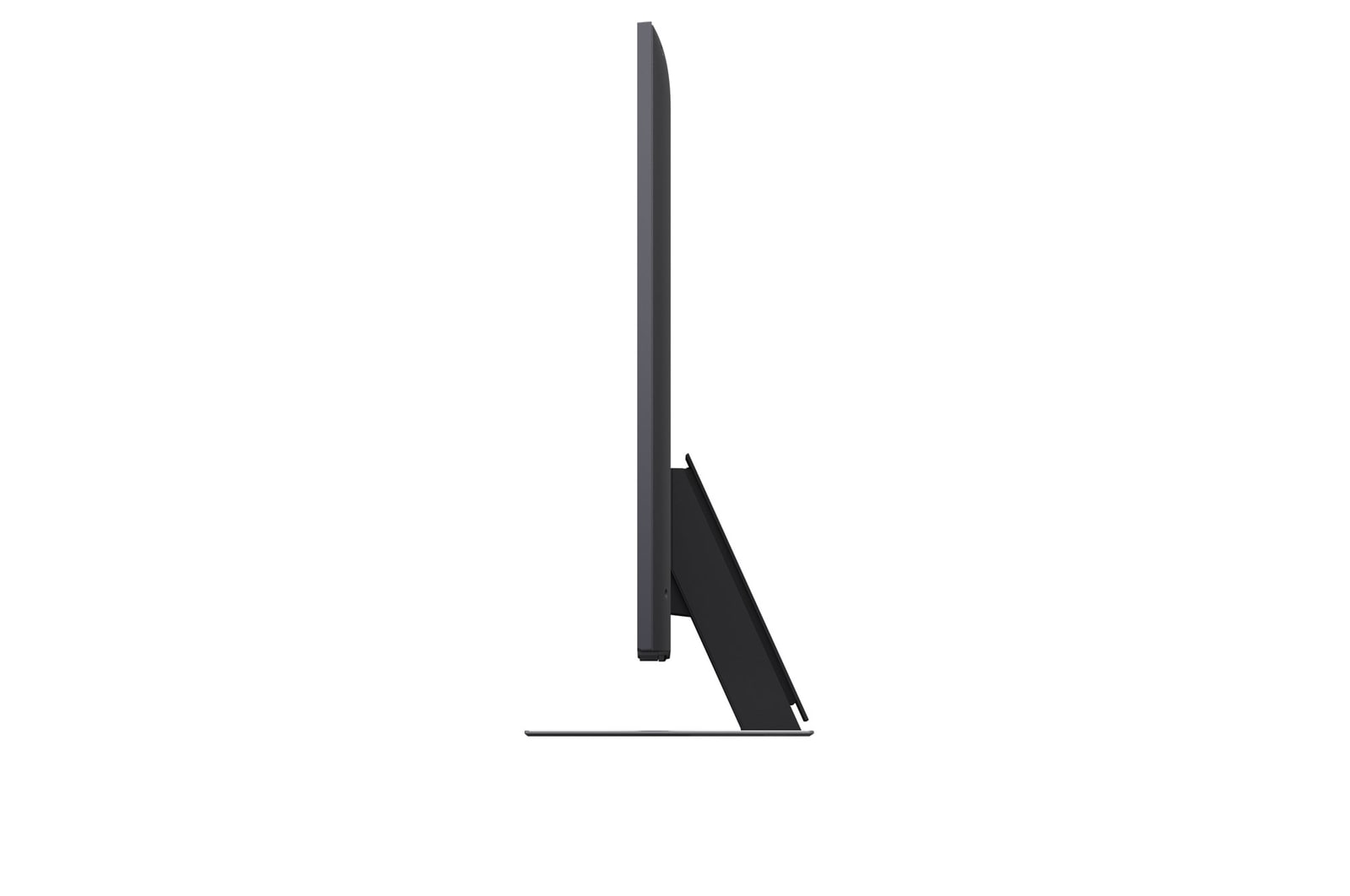 LG QNED evo TV balra néző oldalnézete 