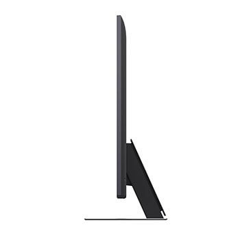 LG QNED evo TV balra néző oldalnézete 
