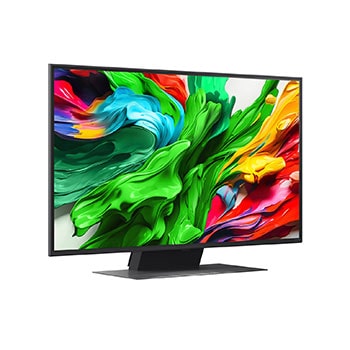 LG QNED evo QNED85 TV balra néző oldalnézete 