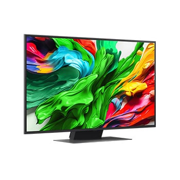 LG QNED evo QNED85 TV balra néző oldalnézete 