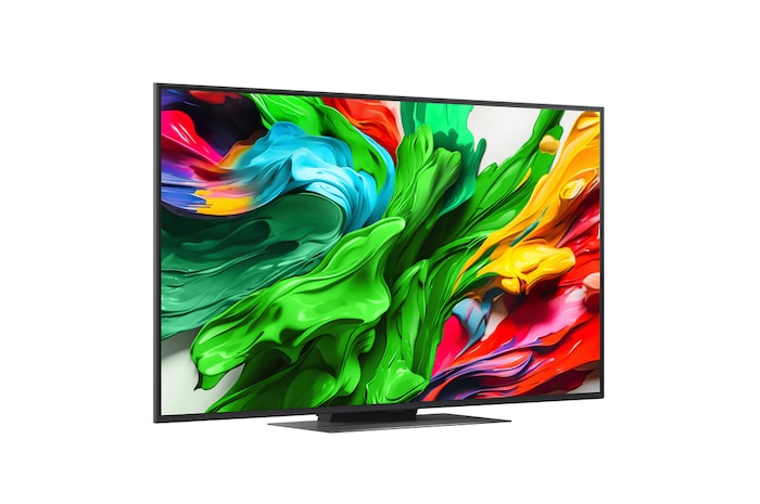 LG QNED evo QNED85 TV balra néző oldalnézete 
