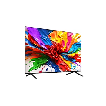 LG QNED evo QNED92 TV balra néző oldalnézete.