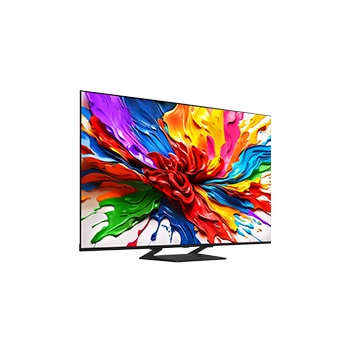 LG QNED evo QNED93 TV balra néző oldalnézete.